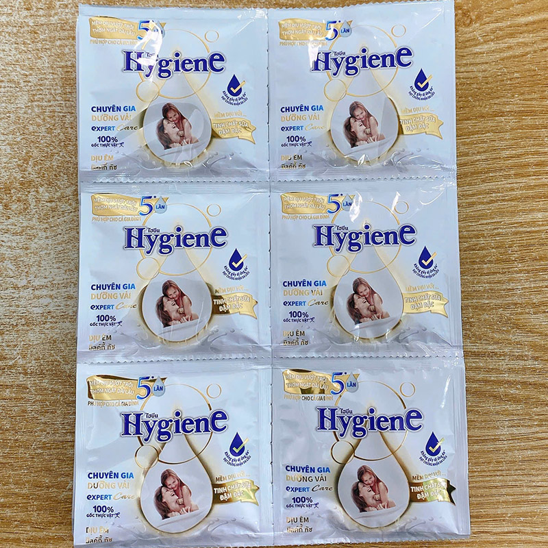 Chuyên sỉ set 24 Gói Nước Xả Vải Hygiene Màu Trắng 20ml - Nước Xả Vải Thái Lan Tinh Chất Sữa Đậm Đặc Chuyên sỉ set 24 Gói Nước Xả Vải Hygiene Màu Trắng 20ml - Nước Xả Vải Thái Lan Tinh Chất Sữa Đậm Đặc