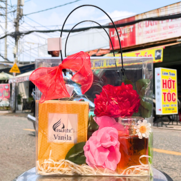 Set Quà Tặng Nước Hoa Nữ Charme Vanila 50ml Hương Thơm Quyến Rũ Cuốn Hút - Túi Trong Vuông Có Đèn Đom Đóm Lót Giấy Rơm Thắt Nơ Xinh Xắn Nhiều Màu - SETQUACHARME39