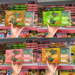 Rong Biển Ăn Liền Bibigo Gồm 4 Vị (Truyền Thống, Dầu Mè, Muối Hồng, BBQ) - 1 Lốc 3 Gói - 8935297104754