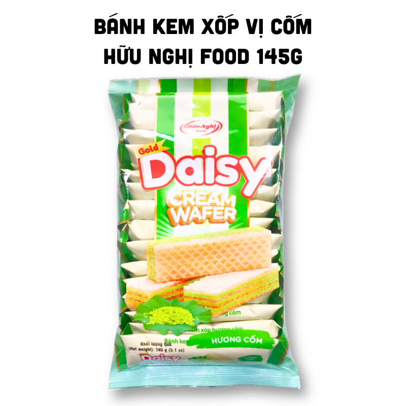 Giá sỉ bánh Kem Xốp Hữu Nghị Daisy Hương Cốm 145g Giá sỉ bánh Kem Xốp Hữu Nghị Daisy Hương Cốm 145g