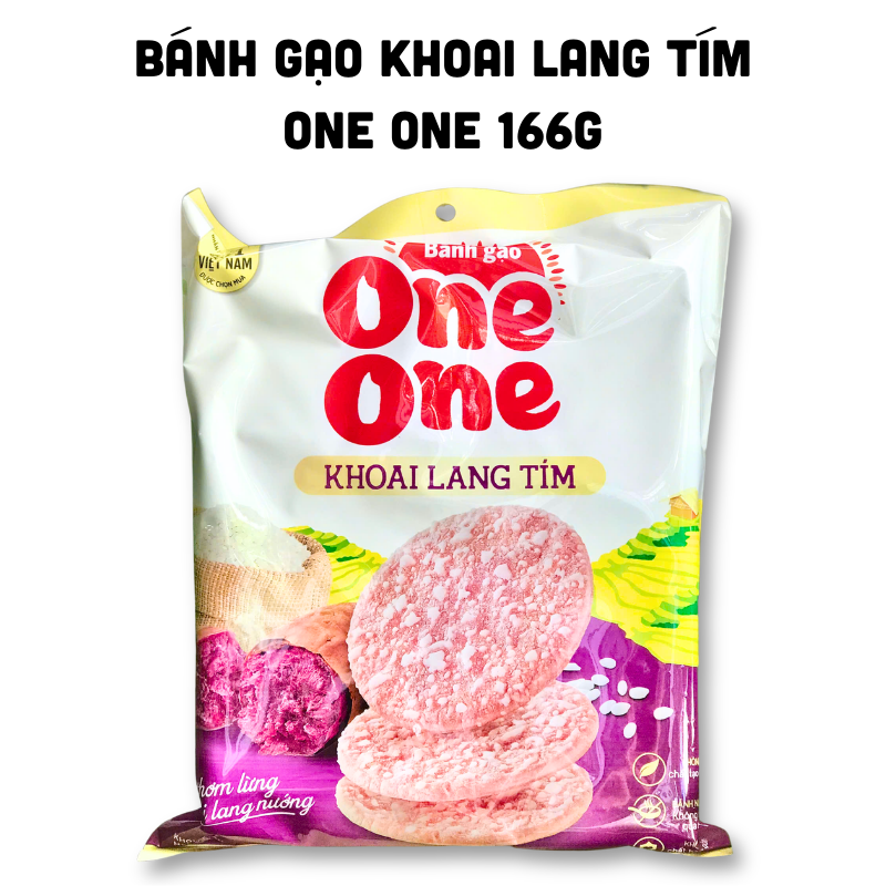 Bánh Gạo One One Khoai Lang Tím 166gr Bánh Gạo One One Khoai Lang Tím 166gr