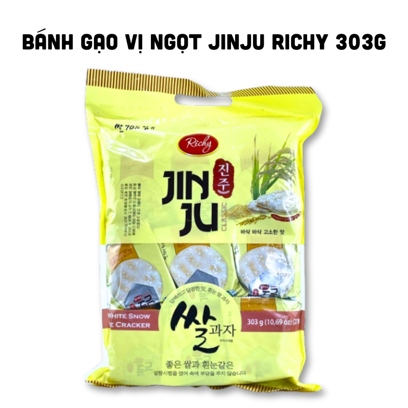 Phân phối bánh Gạo Jinju Richy Vị Ngọt Hàn Quốc 303g Phân phối bánh Gạo Jinju Richy Vị Ngọt Hàn Quốc 303g