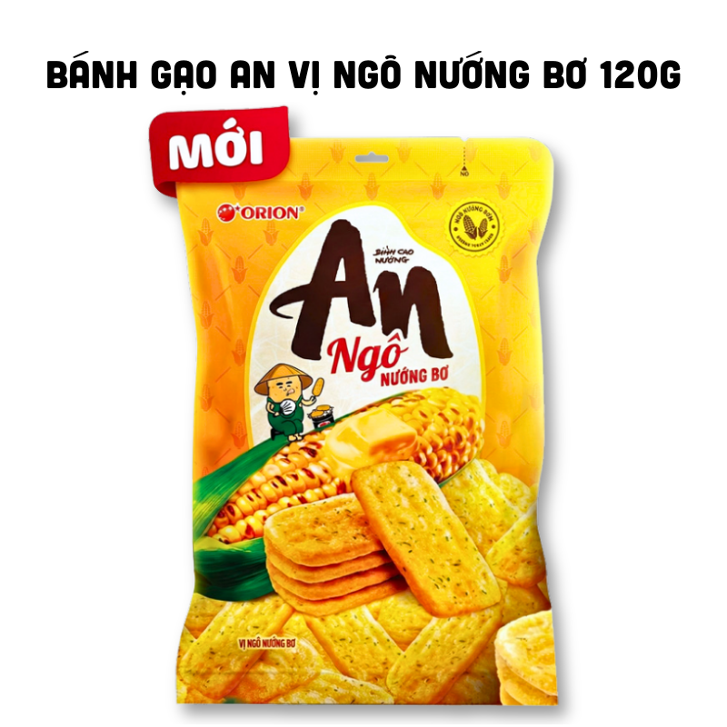 Bánh Gạo Nướng AN Vị Ngô Nướng Bơ Orion 120g Bánh Gạo Nướng AN Vị Ngô Nướng Bơ Orion 120g