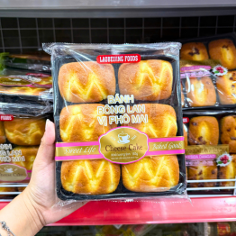 Bánh Bông Lan Tươi Laobeijing Foods Vị Phô Mai Khay 6 Cái 183g - 6944876401988