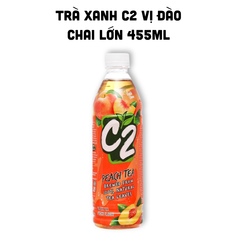 Trà Xanh C2 Hương Đào Chai Lớn 455ml Trà Xanh C2 Hương Đào Chai Lớn 455ml