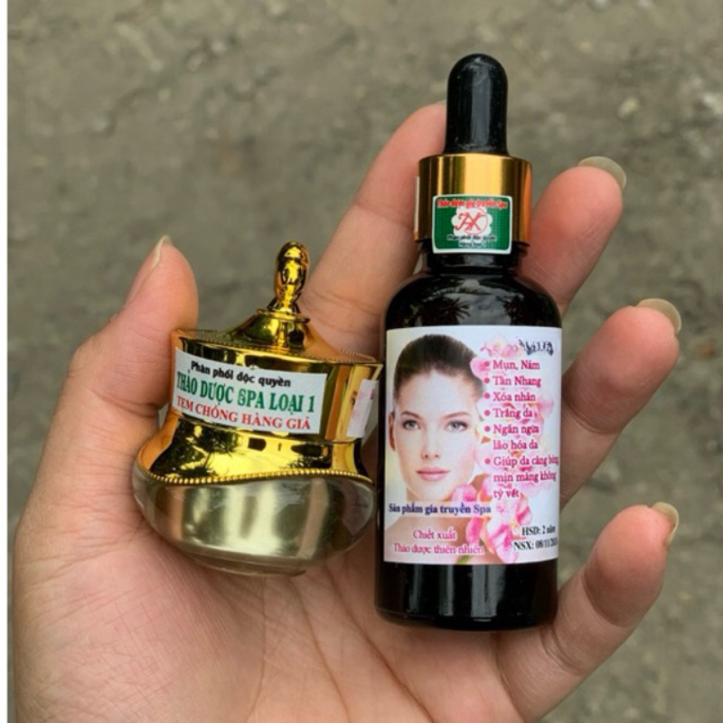 Combo Thảo Dược Gia Truyền Spa Kem Face 10g & Serum 15ml Hỗ Trợ Da Thâm Nám Tàn Nhang Phiên Bản Mới Combo Thảo Dược Gia Truyền Spa Kem Face 10g & Serum 15ml Hỗ Trợ Da Thâm Nám Tàn Nhang Phiên Bản Mới