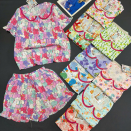 Đồ Bộ Nữ Tay Ngắn Quần Đùi Vải Tole QV 9026 - DBOR0035