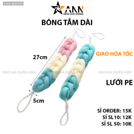 Bông Tắm Dài 3 Màu Tạo Bọt 27X5cm moi - BNGTMDI