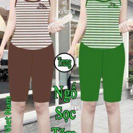 Đồ bộ sát nách quần lững chất thun cotton áo sọc Xs 9588 - DBOR0056