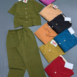 Đồ bộ nữ tay ngắn quần dài cổ tim TV 0310 - DBOR0063