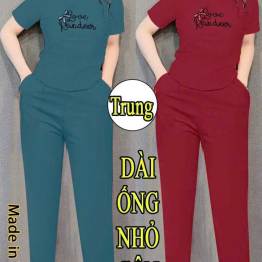 Đồ bộ nữ tay ngắn quần dài thun thun gân KH1054 - DBOR0064