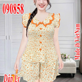 Đồ bô nữ quần đùi dập li HV-90858 - HV90859