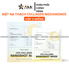 Hộp 5 Miếng Mặt Nạ Collagen MediAnswer - Mặt Nạ Thạch Medianswer Mask Hỗ Trợ Dưỡng Sáng Cải Thiện Lão Hoá Da - 8801013351842
