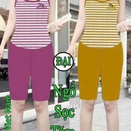 Đồ bộ nữ quần ngố Ngố sọc tăm nhí Xs-9588 - DBOR0131