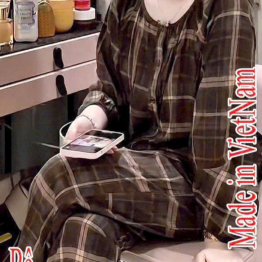 Đồ bộ nữ tay dài quần dài vải Tole dài tay dài - DBOR0140