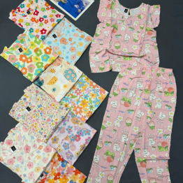 Đồ bộ áo cánh tiên quần dài vải tole - DBOR0156