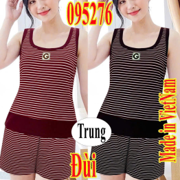 Đồ bộ nữ sát nách quần đùi thun borip TS-95276 - DBOR0162