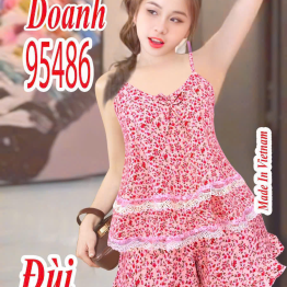 Đồ bộ nư 2 dây quần đùi chất mango mặt mát DD-95486 - DBOR0169