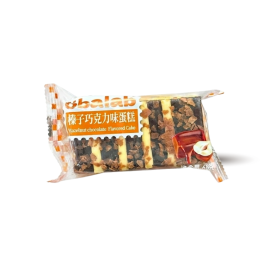 1 Cái Bánh Bánh Bông Lan Phủ Hạt Phỉ Obalab Vị Socola 68g - 6974729974819
