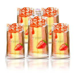 5 Cái Bánh Bông Lan Tam Giác CHUNSANJIAO Vị Dâu - Màu Hồng - 6973697320857CB5