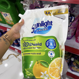 Nước Lau Sàn Túi SUNLIGHT Hương Chanh Yuzu & Sả 3,4kg - 8934868172703