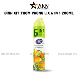 Xịt Thơm Phòng LIX 6 IN 1 Hương Cam Sả 280ml - 8934669242308