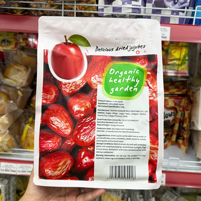 Giá sỉ táo Đỏ Tân Cương Dried Jujube 500g Giá sỉ táo Đỏ Tân Cương Dried Jujube 500g