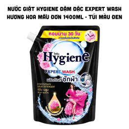 Nước Giặt Hygiene Đậm Đặc Expert Wash Hương Hoa Mẫu Đơn 1400ml - Túi Màu Đen - 8850092259587
