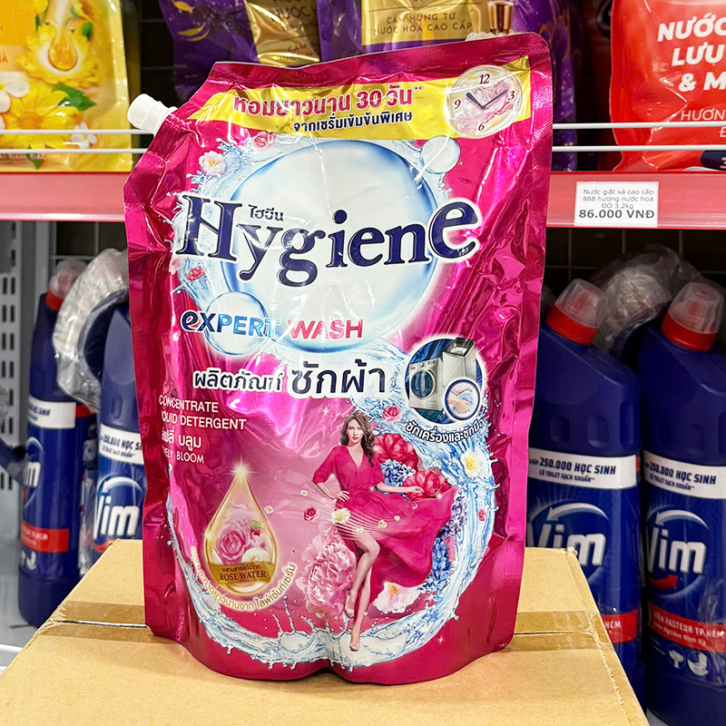Nước Giặt Hygiene Đậm Đặc Expert Wash Hương Hoa Anh Đào 1400ml - Túi Màu Hồng Nước Giặt Hygiene Đậm Đặc Expert Wash Hương Hoa Anh Đào 1400ml - Túi Màu Hồng