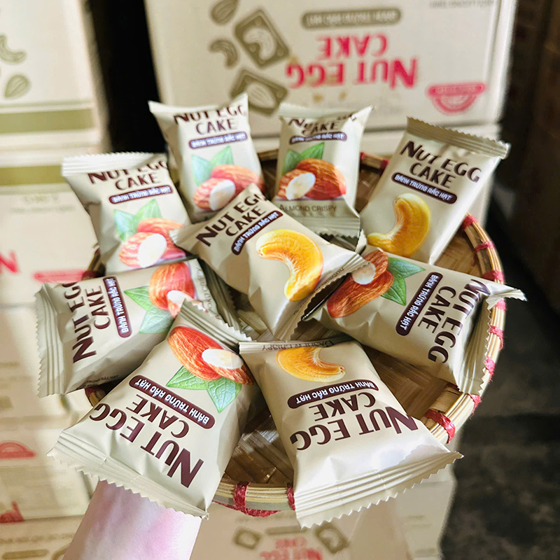 Bánh Trứng Rắc Hạt Dinh Dưỡng Organic Food MH - Túi 20 Cái Bánh Trứng Rắc Hạt Dinh Dưỡng Organic Food MH - Túi 20 Cái