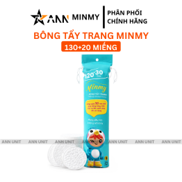Bông Tẩy Trang Minmy Xanh 130 + 20 Miếng - 8936240300018