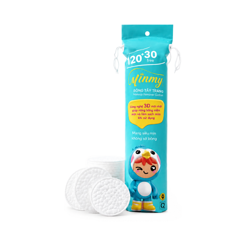Bỏ sỉ bông Tẩy Trang Minmy Xanh 130 + 20 Miếng Bỏ sỉ bông Tẩy Trang Minmy Xanh 130 + 20 Miếng