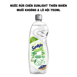 Nước Rửa Chén Sunlight Thiên Nhiên Muối Khoáng & Lô Hội 750ml - 8934868182634
