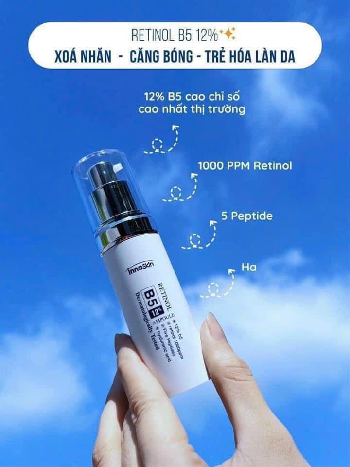 Ampoule Retinol 12% B5 chính là chìa khoá vàng cho làn da lão hoá xuất hiện nếp nhăn nám sạm