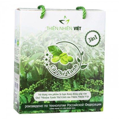 Cà Phê Xanh Thiên Nhiên Việt Hộp Nhỏ 10 Gói Combo 2 Hộp là dòng sản phẩm đặc biệt của Thiên Nhiên Việt