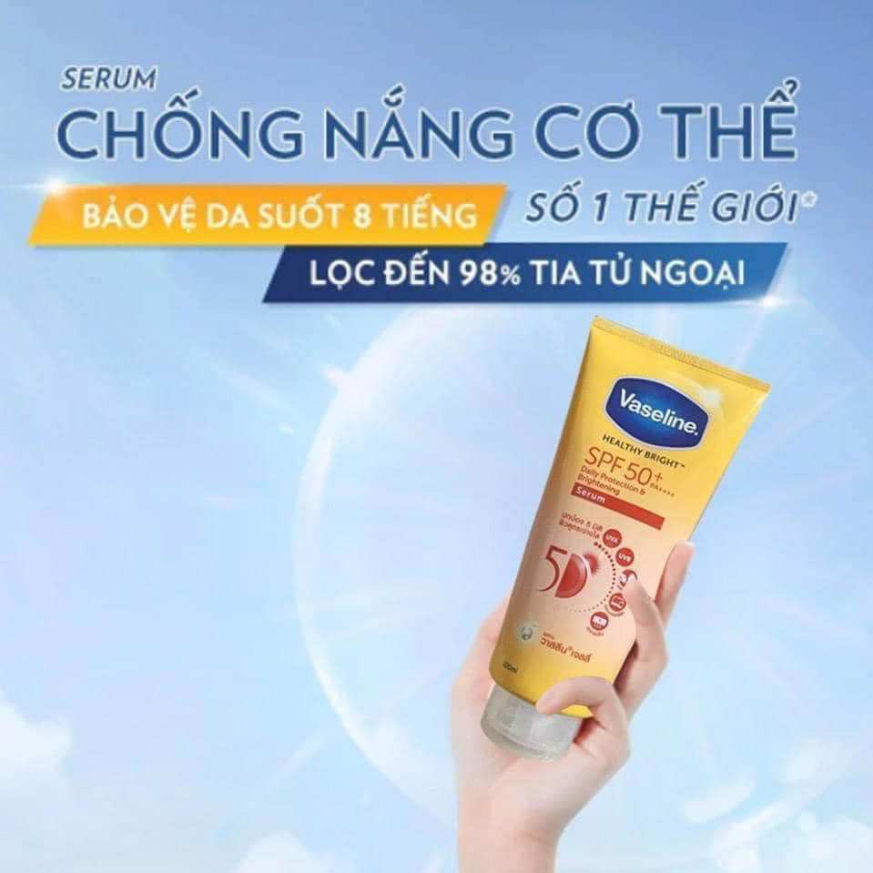 Tinh Chất Chống Nắng Vaseline Healthy Bright Sun + Pollution Protection SPF 50+ PA++++