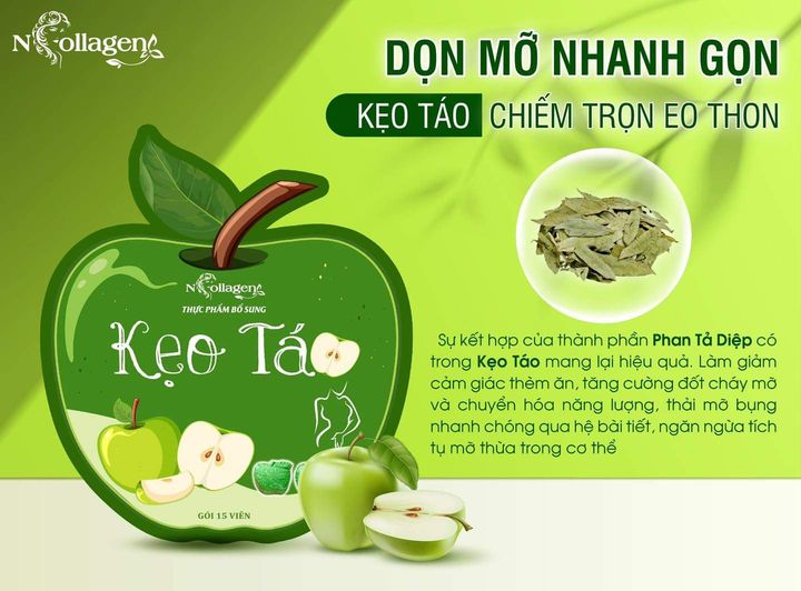 Dọn mỡ nhanh gọn kẹo táo chiếm trọn eo thon