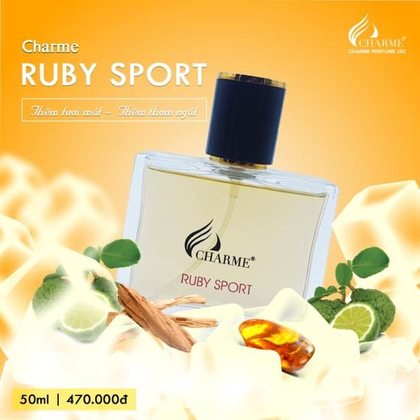 Nước Hoa Nam Charme Ruby Sport Mang lại cho bạn sự sảng khóai, khỏe khoắn, gợi cảm