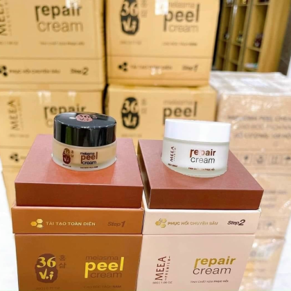 Combo Peel Da Tảo Sâm Đông Y 36 Vị + Kem Phục Hồi Da Ha 36 Vị MeeA Origin