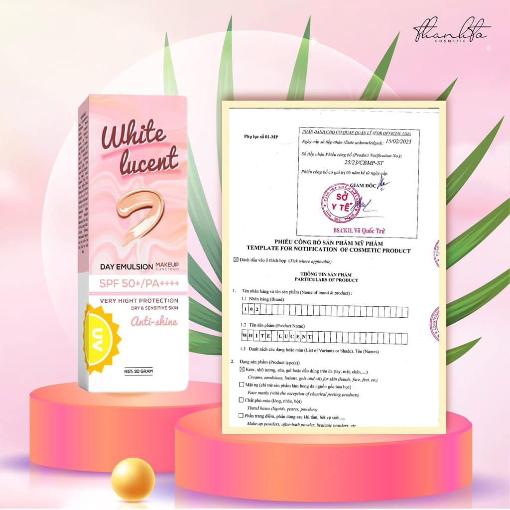 Kem Chống Nắng White Lucent Thanh Tô Cosmetics chính hãng