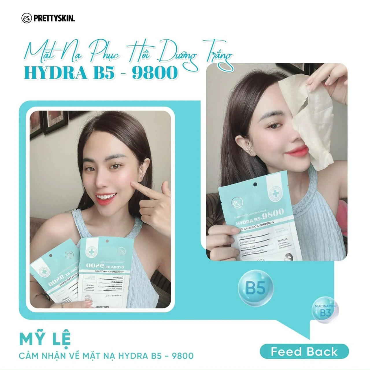 Thành phần của mặt nạ Pretty Skin Treatment Collection Mask -  Hydra B5 9800