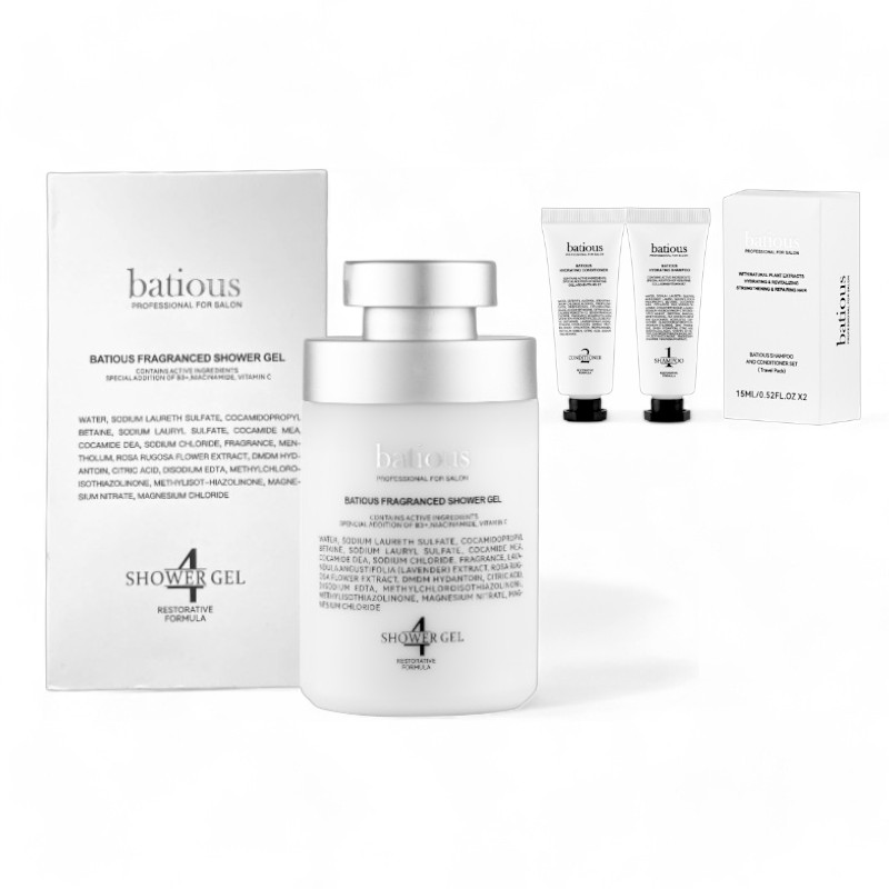 Sữa Tắm Trắng Da Batious Hương Nước Hoa 500ml - Tặng Set Gội Xả Batious Mini