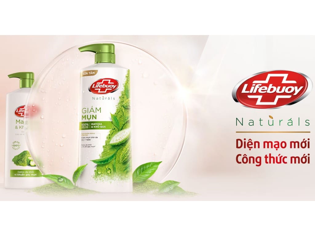 Sữa Tắm Lifebuoy Matcha & Khổ Qua Detox Da Khỏi Vi Khuẩn Gây Mụn 800g với công thức đặc biệt có chứa trà xanh giúp làm sạch sâu các lỗ chân lông