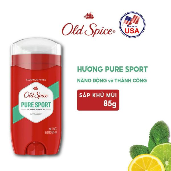 Sáp Khử Mùi Old Spice Hương Pure Sport Màu Đỏ 85g - Dành Cho Cả Nam&Nữ