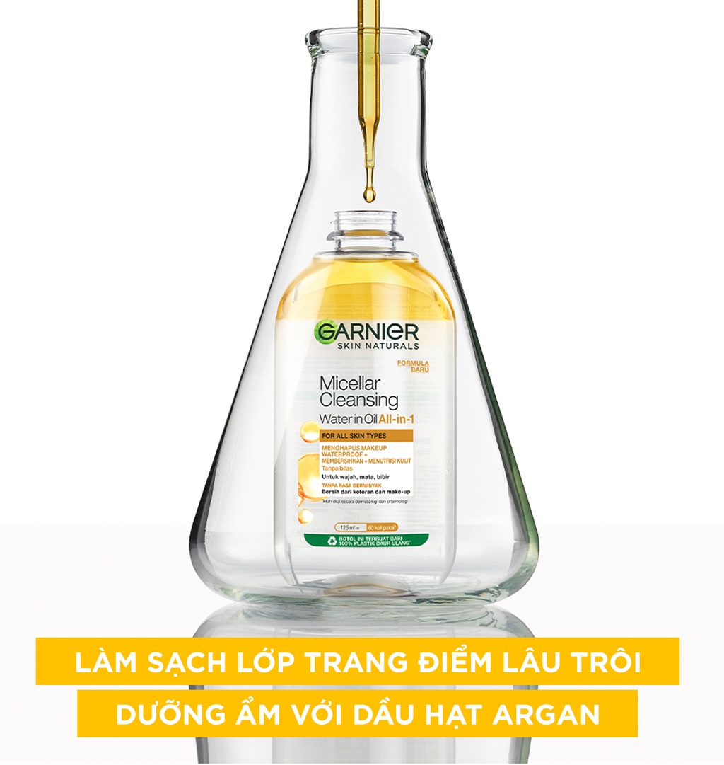 Nước tẩy trang Garnier Micellar Oil-Infused Cleansing Water 400ml Cam