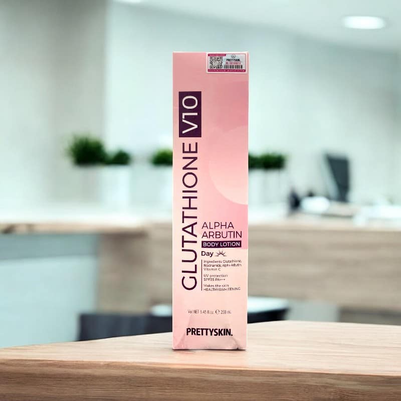 Dưỡng Thể Trắng Da Chống Nắng Ban Ngày PrettySkin Body Glutathione V10 Alpha Arbutin Body Lotion 250ml