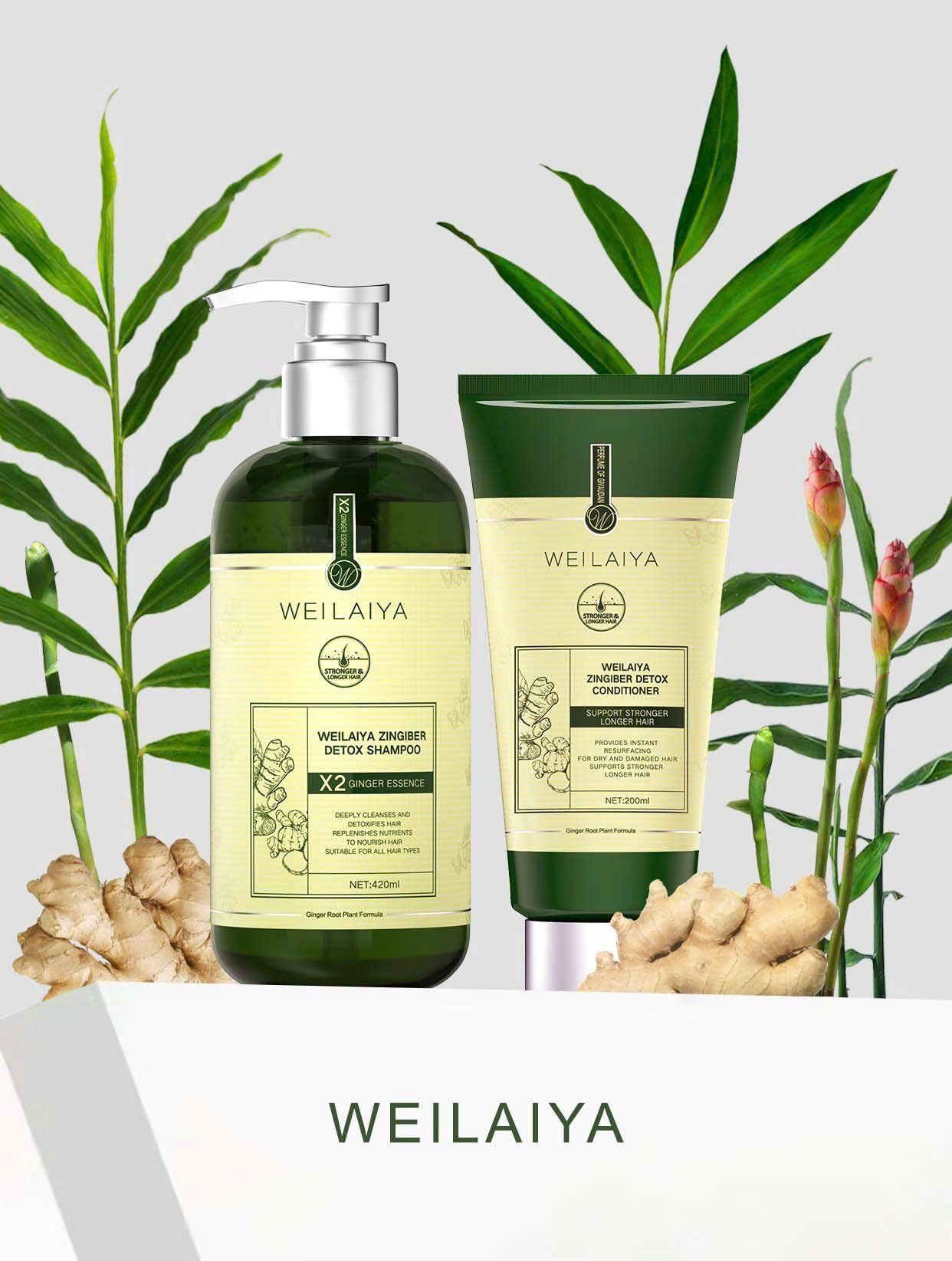 Dầu gội xả gừng detox hỗ trợ mọc tóc Weilaiya Luxury