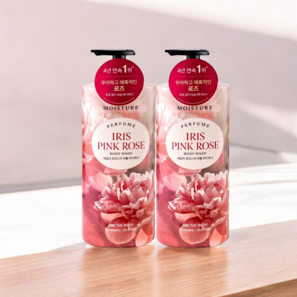 Sữa Tắm Hương Nước Hoa On The Body Daily Moisture Perfume Iris Pink Rose Body Wash Lưu Hương 24H 1100ML