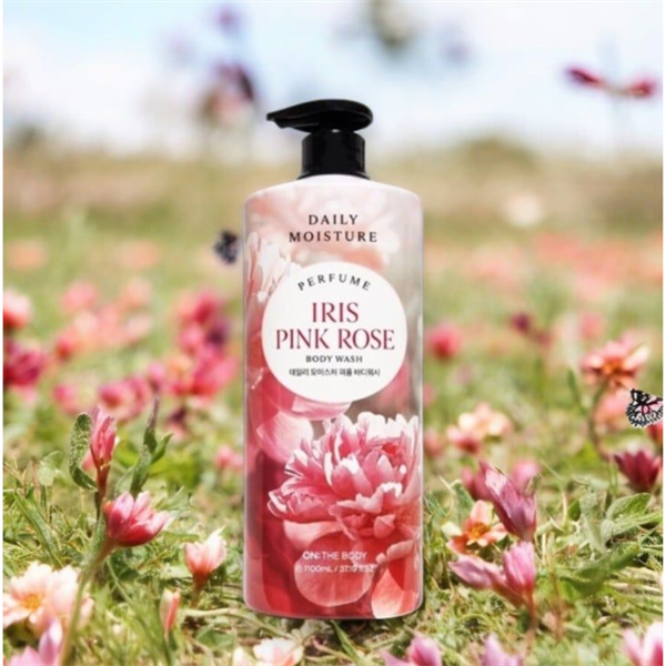 Sữa Tắm Hương Nước Hoa On The Body Daily Moisture Perfume Iris Pink Rose Body Wash Lưu Hương 24H 1100ML