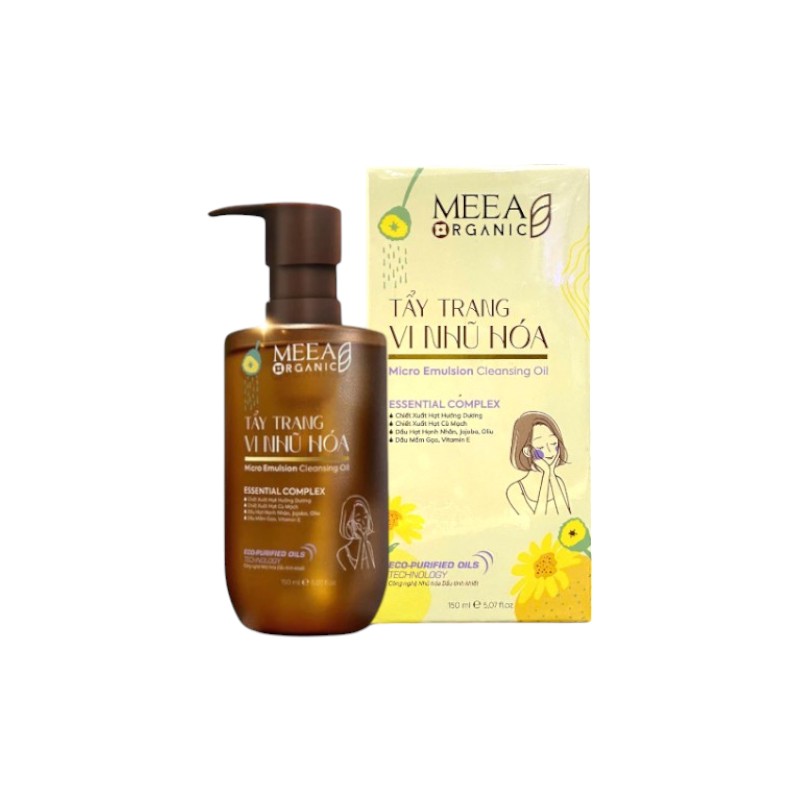 Nước Tẩy Trang Meea Organic Vi Nhũ Hóa Dạng Dầu Micro Emulsion Cleaning Oil 150ml